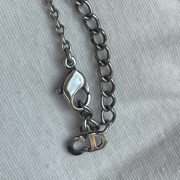 CHRISTIAN DIOR SIGNED GUNMETAL NECKLACE - Picture 8 of 12